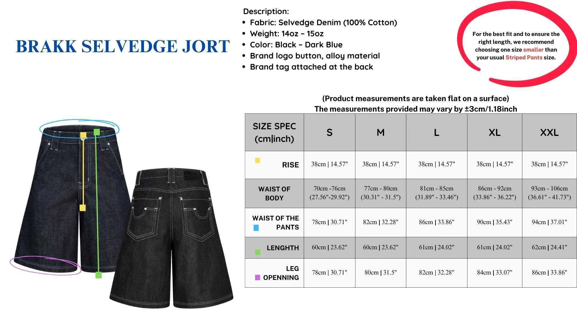 BRAKK SELVEDGE JORT - Image 17