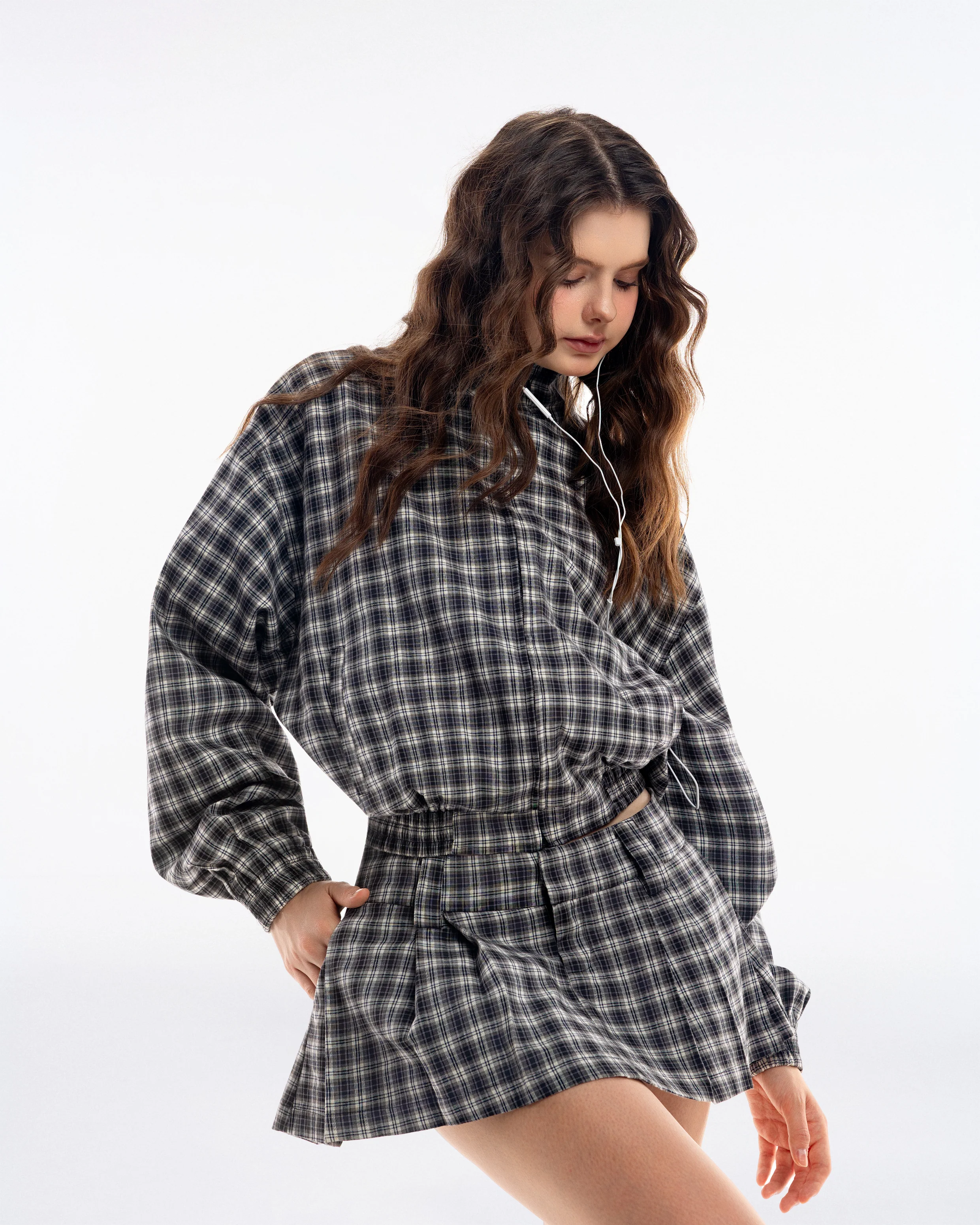 Gingham Mini Skirt - Image 12