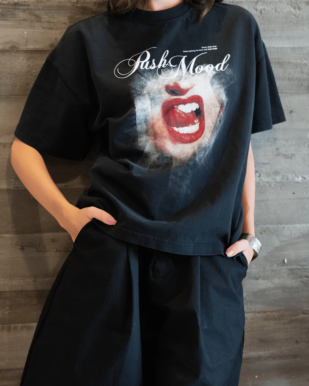 PUSH MOOD TEE (BOXY FIT) - Image 6