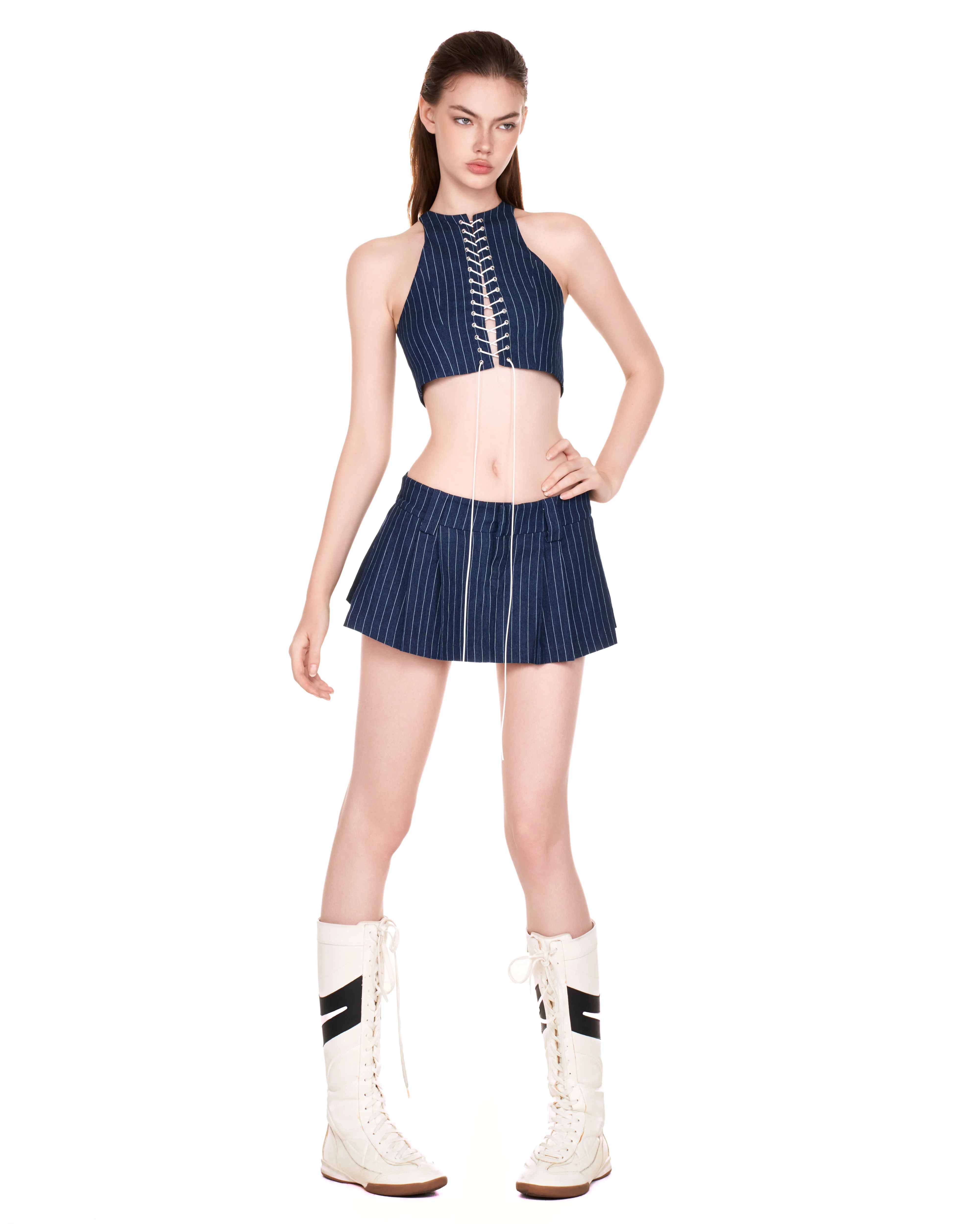 PUSHIE STRIPED MINI SKIRT - Image 13